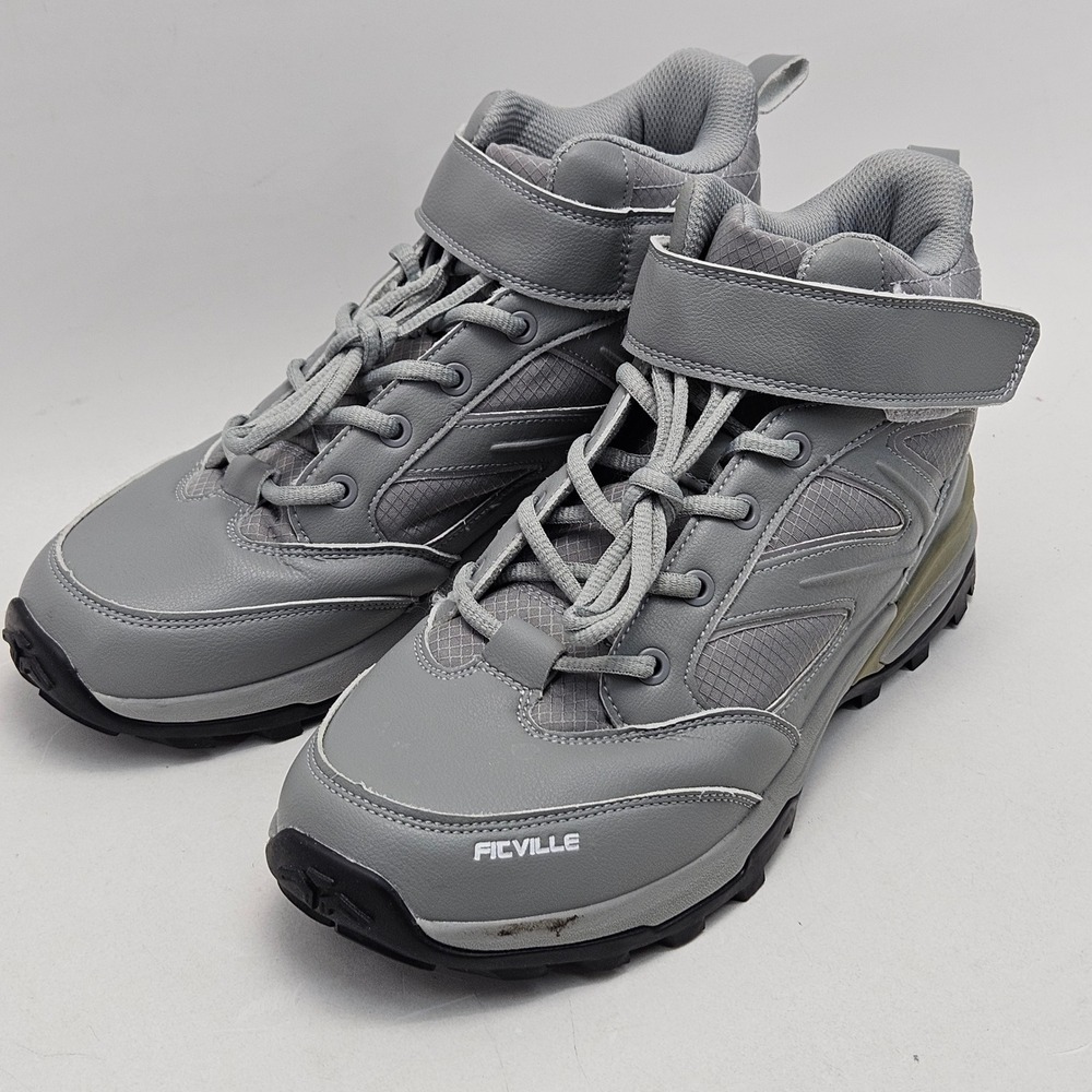 FitVille Mens 10W Womens 11.5 Grey High Top Hiking Boots Sneakers Very Clean